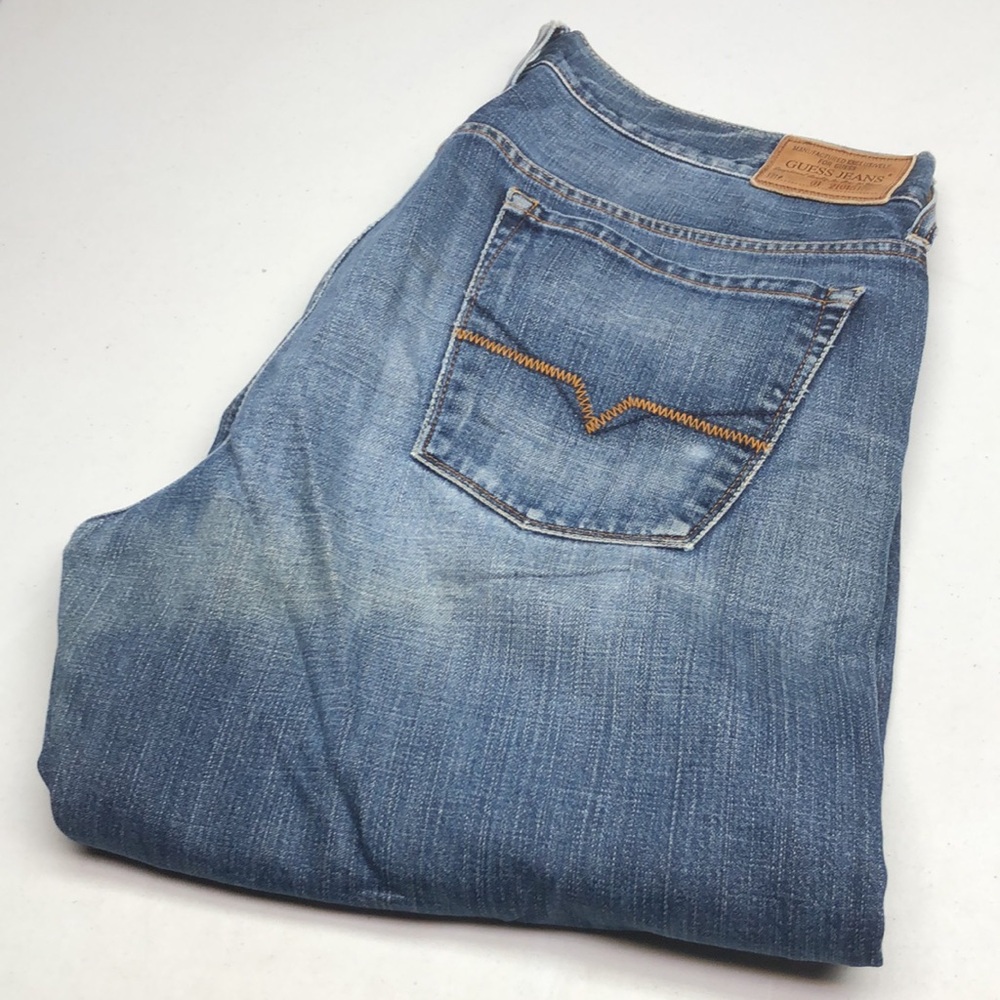 MENS VINTAGE GUESS RELAXED FIT JEANS 38x34 ⭐️